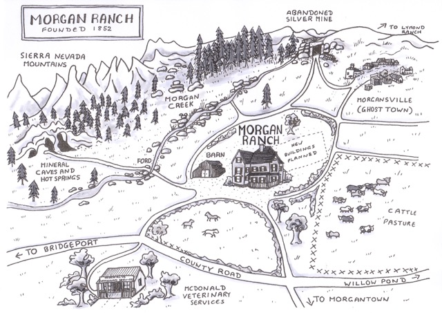 Morgan Ranch Map by Ceri Bridge-Harrington